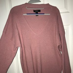 Pink Cutout Oversized Sweater